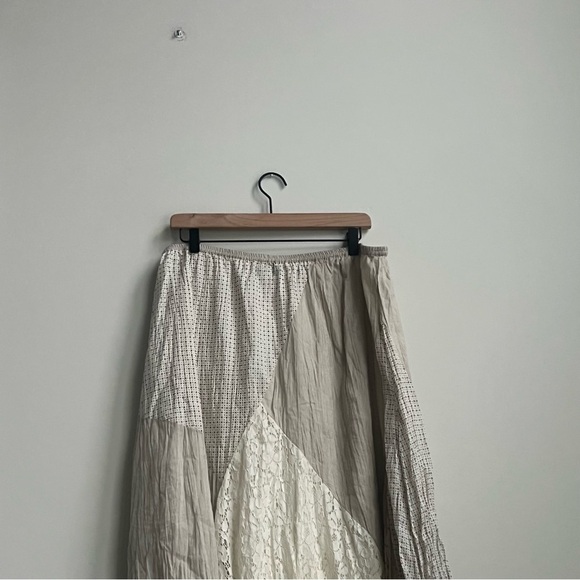 Style & Co Midi Skirt Patch Quilt Lace Midi Cotton XL Cottagecore Boho Peasant - Picture 7 of 8